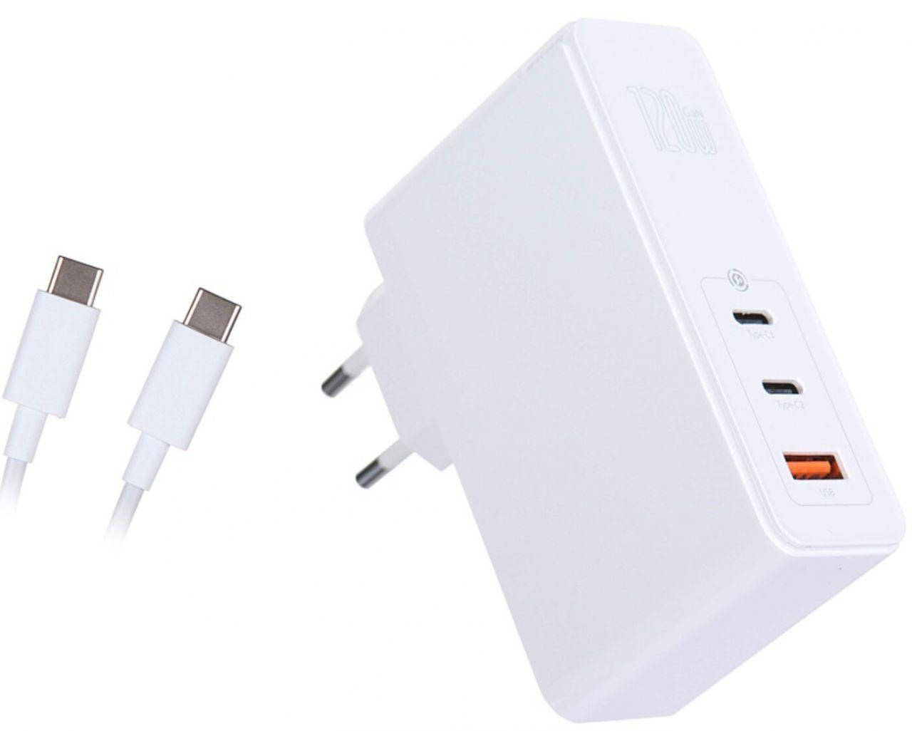 Сетевое зарядное устройство с поддержкой быстрой зарядки Baseus GaN Mini 2xUSB Type-C/USB Port + Type-C Cable, Белый
Сетевое зарядное устройство с поддержкой быстрой зарядки Baseus GaN Mini 2xUSB Type-C/USB Port + Type-C Cable, Белый