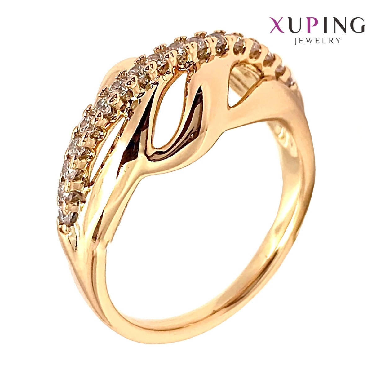 Кольцо Xuping, белые фианиты (куб. цирконий), ширина 10 мм, вес 5 г, позолота 18K, ХР01407 (19)
Кольцо Xuping, белые фианиты (куб. цирконий), ширина 10 мм, вес 5 г, позолота 18K, ХР01407 (19)