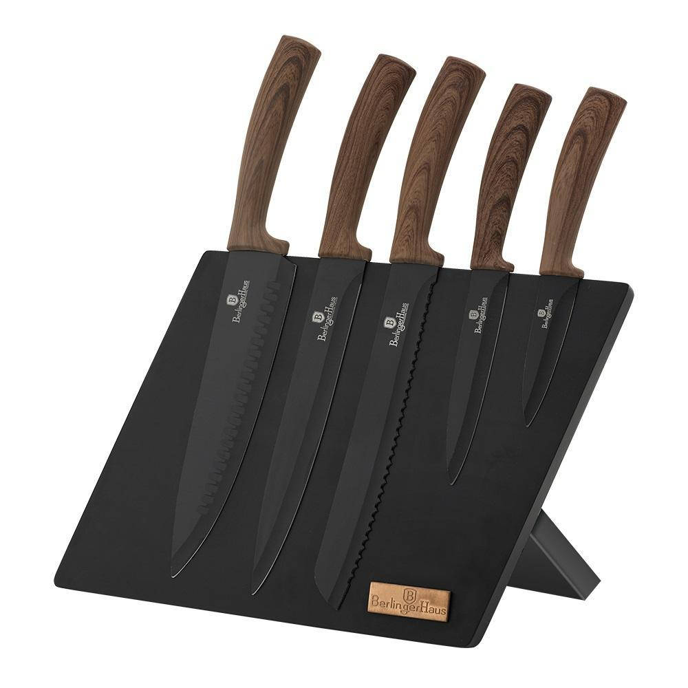 Набор качественных ножей на магнитной подставке Berlinger Haus Ebony Rosewood Collection 6 предметов BH 2520
Набор качественных ножей на магнитной подставке Berlinger Haus Ebony Rosewood Collection 6 предметов BH 2520