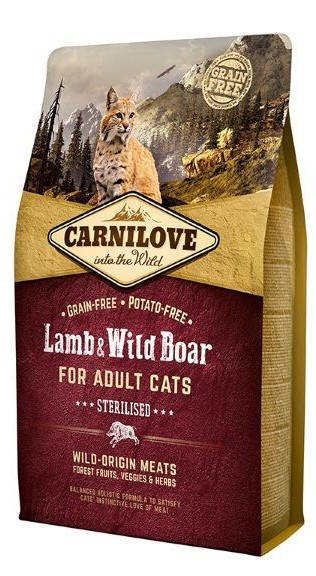 Сухой корм Carnilove (Карнилав) Cat Lamb & Wild Boar Sterilised для стерилизованных кошек 2 кг
Сухой корм Carnilove (Карнилав) Cat Lamb & Wild Boar Sterilised для стерилизованных кошек 2 кг