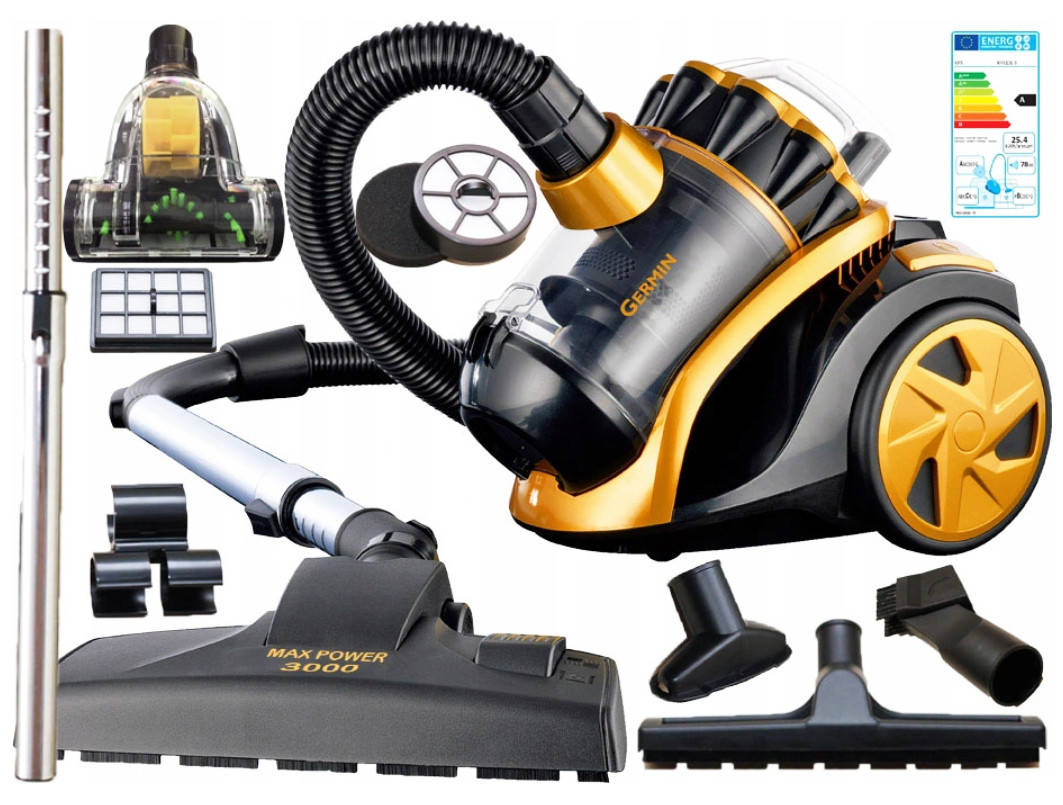 Пылесос без мешка Germin MAX-3000W Cyclone
Пылесос без мешка Germin MAX-3000W Cyclone