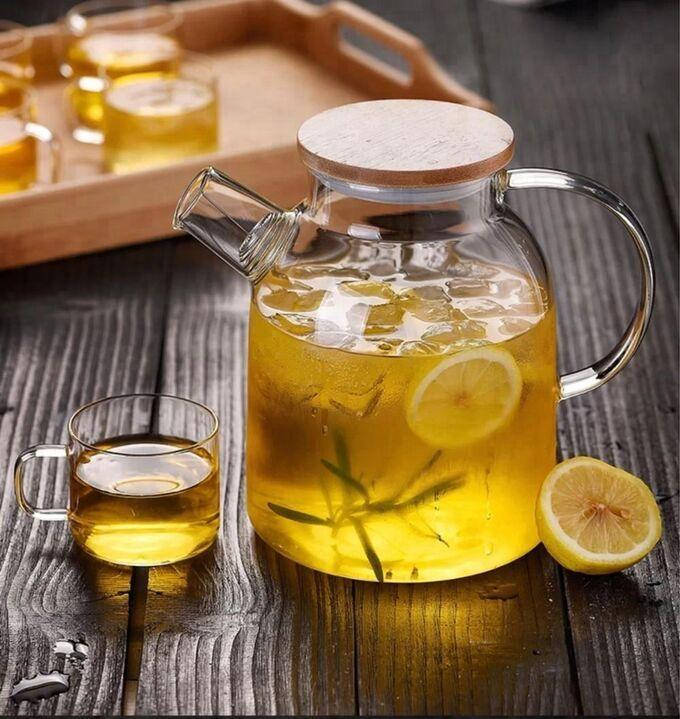 Стеклянный заварочный чайник для чая и кофе Ardesto с бамбуковой крышкой 1,5л (AR3015GB), Прозрачный
Стеклянный заварочный чайник для чая и кофе Ardesto с бамбуковой крышкой 1,5л (AR3015GB), Прозрачный