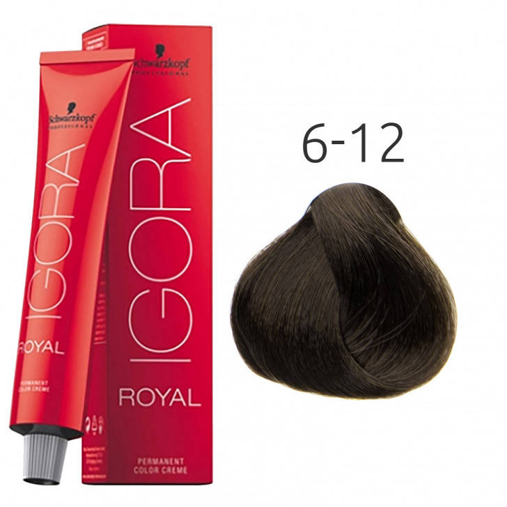 Крем-краска для волос Schwarzkopf Igora Royal 6-12 Темно-Русый Серебристо-Пепельный 60 мл
Крем-краска для волос Schwarzkopf Igora Royal 6-12 Темно-Русый Серебристо-Пепельный 60 мл