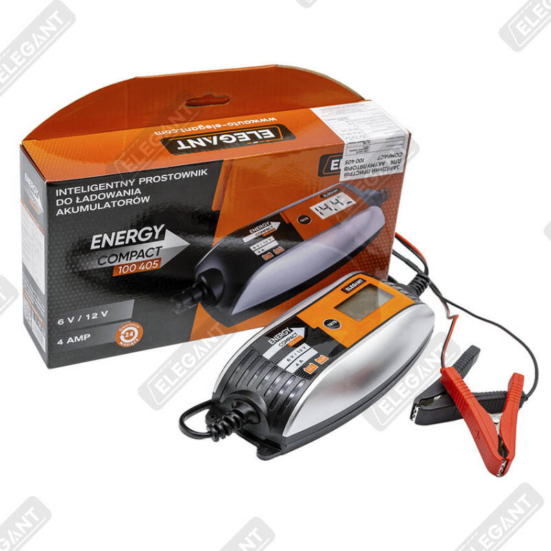 Импульсное зарядное устройство ELEGANT COMPACT 6V / 12V / 4A, зарядное устройство для автомобиля
Импульсное зарядное устройство ELEGANT COMPACT 6V / 12V / 4A, зарядное устройство для автомобиля