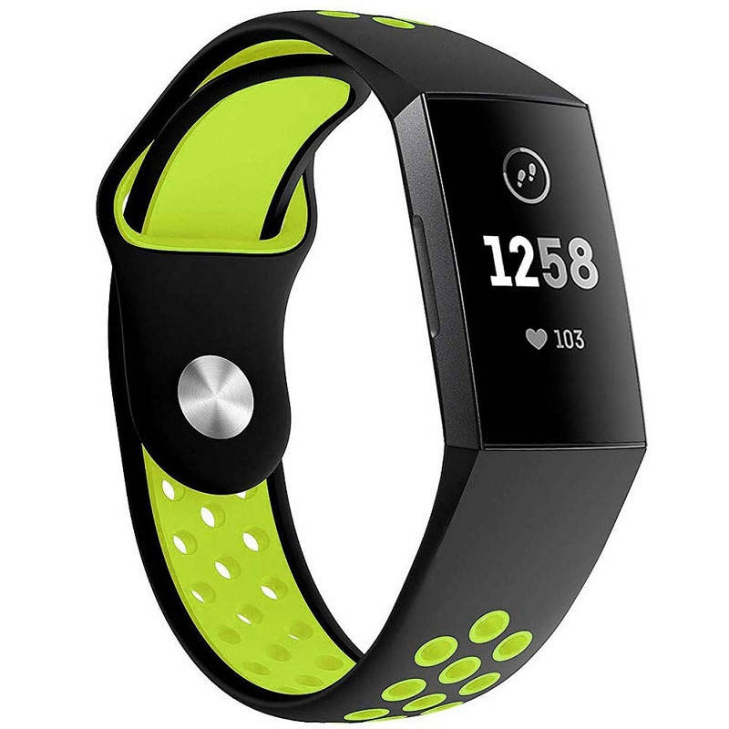 Силиконовый ремешок Primo с перфорацией для фитнес браслета Fitbit Charge 3 / 4 - Black&Green / размер S
Силиконовый ремешок Primo с перфорацией для фитнес браслета Fitbit Charge 3 / 4 - Black&Green / размер S