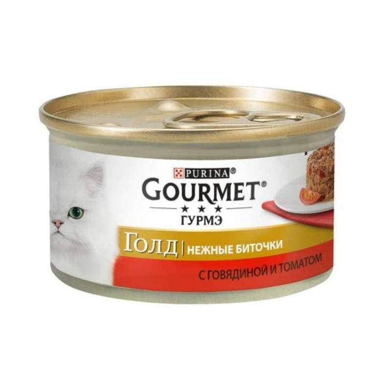 Gourmet Gold 85 г - Консервированный корм Нежные биточки с говядиной и томатами для кошек
Gourmet Gold 85 г - Консервированный корм Нежные биточки с говядиной и томатами для кошек