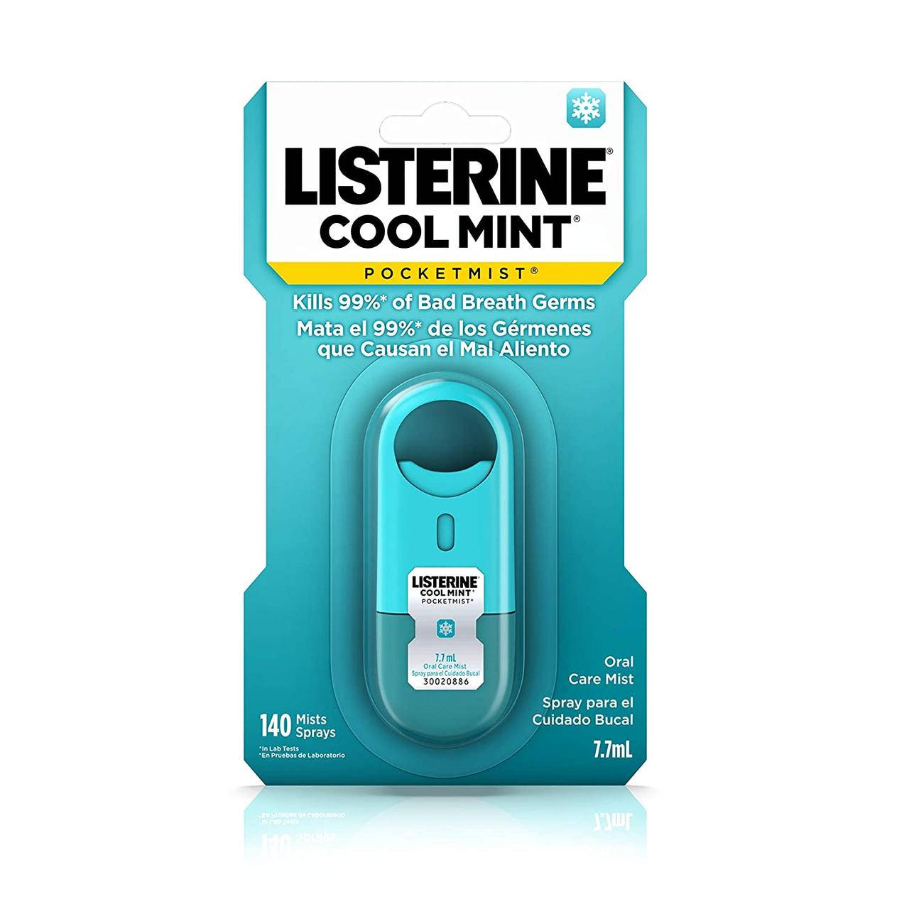 Освежитель дыхания Listerine Pocketmist Cool Mint Oral 7.7 ml 
Освежитель дыхания Listerine Pocketmist Cool Mint Oral 7.7 ml