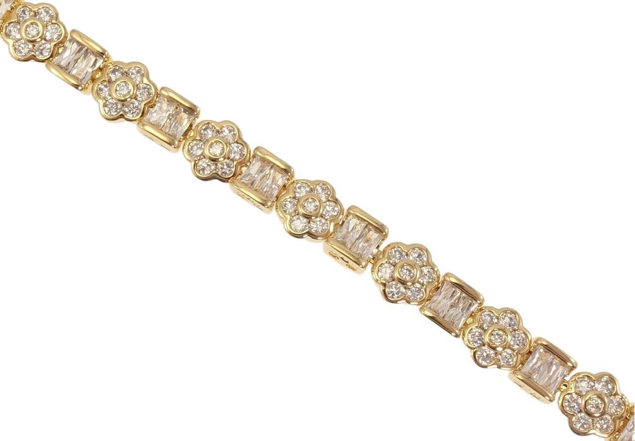 Браслет Xuping Позолота 18K "Прямоугольные Кристаллы Парами и Цветочки с Цирконием" размер 19 см
Браслет Xuping Позолота 18K "Прямоугольные Кристаллы Парами и Цветочки с Цирконием" размер 19 см