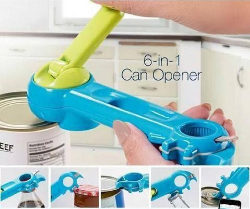 Универсальная открывалка для консервных банок и бутылок Can Opener 6 в 1, Открывашка консервный нож и ключ .
Универсальная открывалка для консервных банок и бутылок Can Opener 6 в 1, Открывашка консервный нож и ключ .