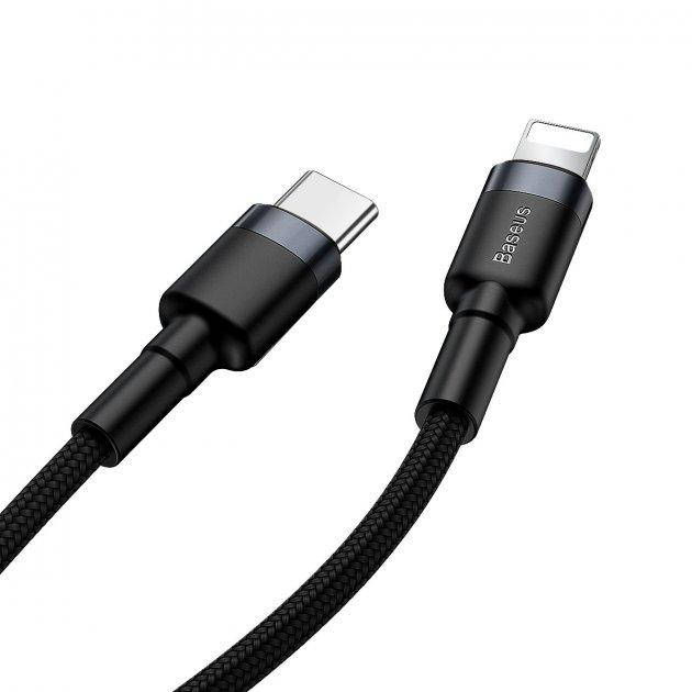 Кабель Lightning to Type-C для быстрой зарядки шнур лайтинг на тайп-с PD 18W 2.4A Baseus 1м (черный) 
Кабель Lightning to Type-C для быстрой зарядки шнур лайтинг на тайп-с PD 18W 2.4A Baseus 1м (черный)