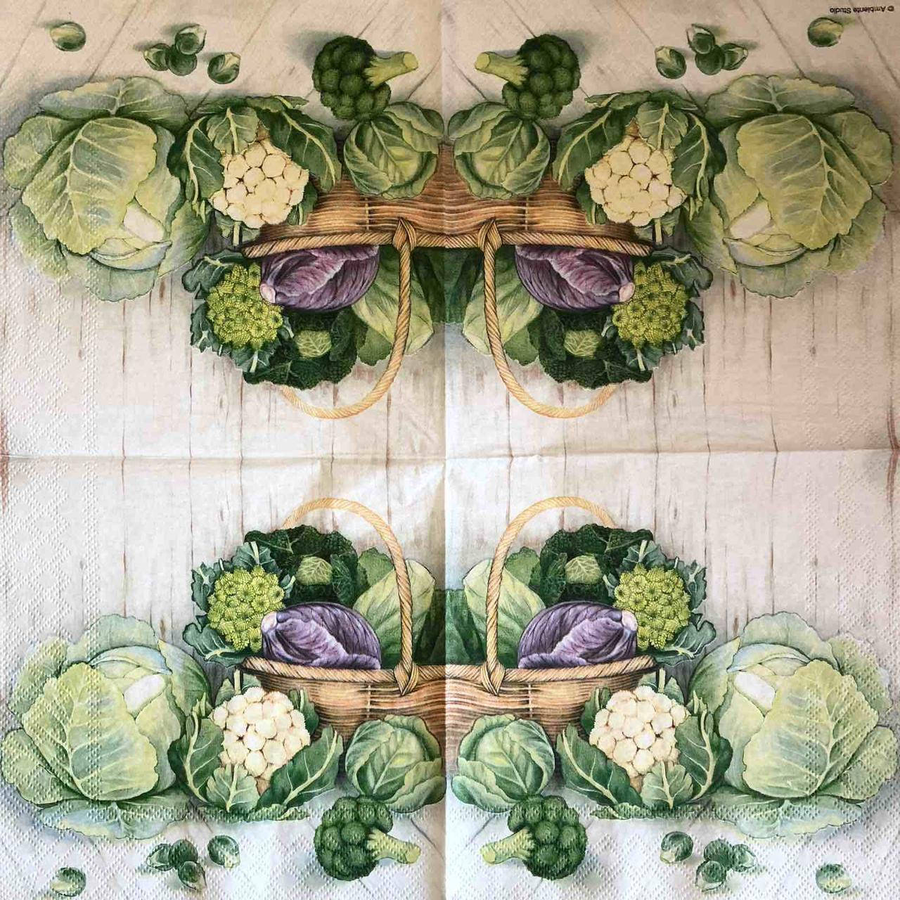 Салфетка декупажная 33x33 см 13 "Винтаж ретро Цветы Природа капуста разная зелень еда" Серветка для декупажу
Салфетка декупажная 33x33 см 13 "Винтаж ретро Цветы Природа капуста разная зелень еда" Серветка для декупажу