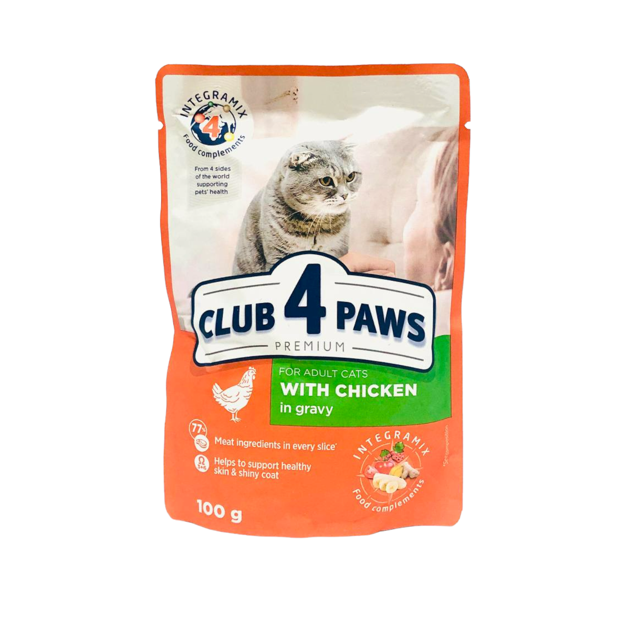 Влажный корм для взрослых кошек Club 4 Paws (Клуб 4 Лапы) Премиум 100 г С курицей в соусе
Влажный корм для взрослых кошек Club 4 Paws (Клуб 4 Лапы) Премиум 100 г С курицей в соусе