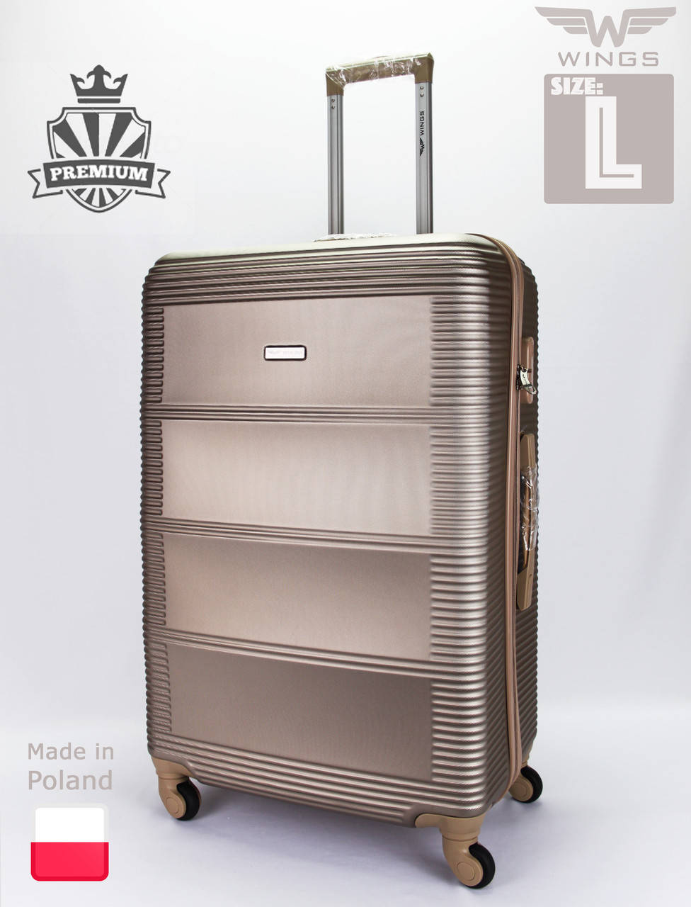 Чемодан прочный wings, Бежевый
Чемодан прочный wings, Бежевый