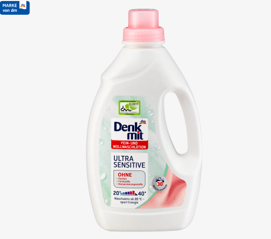 Гель для стирки детской одежды, деликатных и шерстяных тканей Denkmit Ultra Sensitive 1,5 L 30ст
Гель для стирки детской одежды, деликатных и шерстяных тканей Denkmit Ultra Sensitive 1,5 L 30ст
