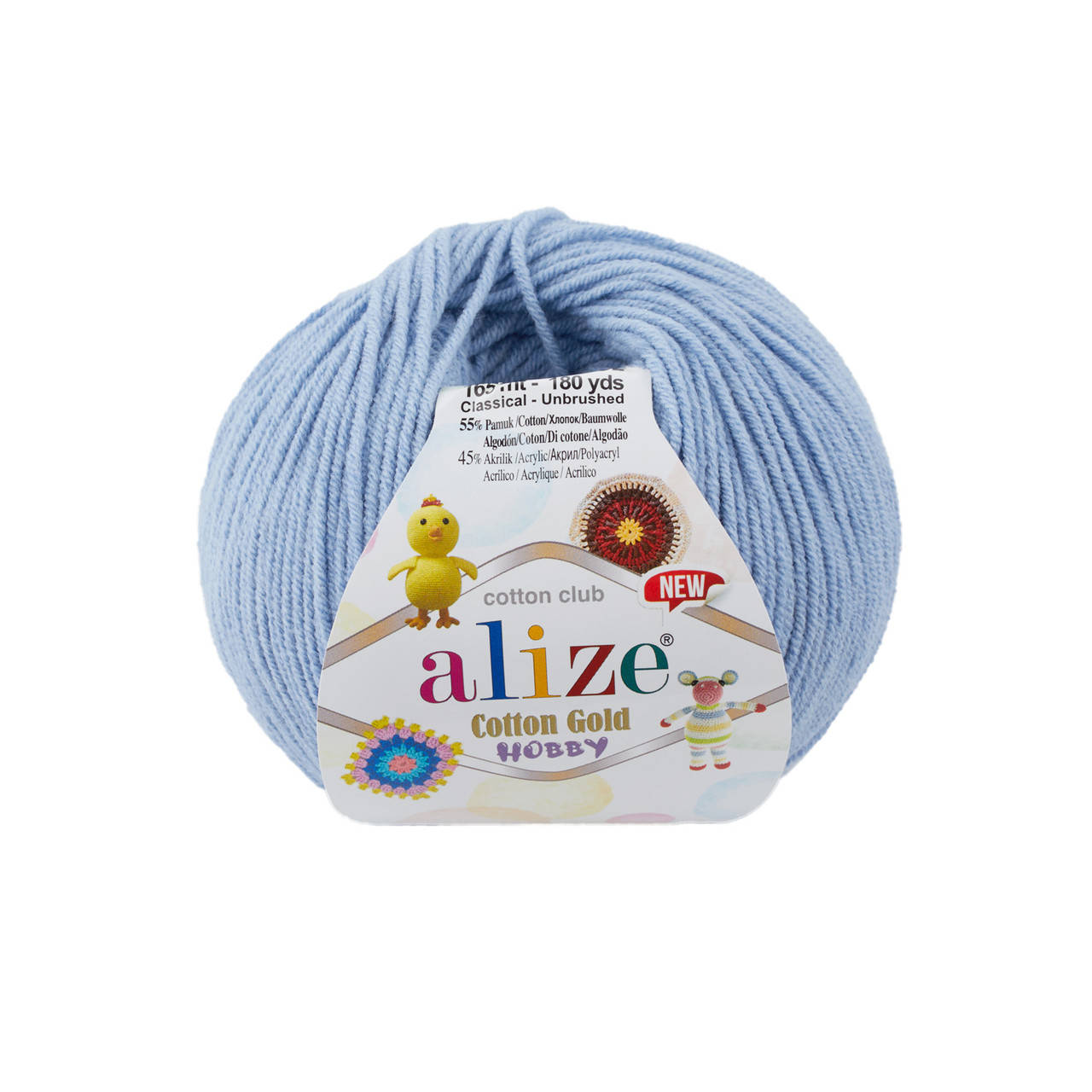 Alize Cotton Gold Hobby (Ализе Котон Голд Хобби) № 40 голубой (Пряжа хлопок, нитки для вязания)
Alize Cotton Gold Hobby (Ализе Котон Голд Хобби) № 40 голубой (Пряжа хлопок, нитки для вязания)