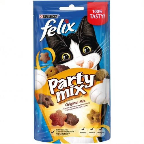 Лакомство для кошек Felix Party Mix Оригинальный микс, со вкусом курицы, печени и индейки 60 г
Лакомство для кошек Felix Party Mix Оригинальный микс, со вкусом курицы, печени и индейки 60 г