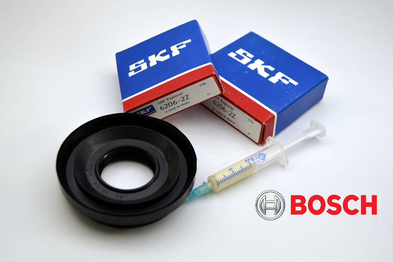Комплект подшипников для стиральной машины (SKF 206,306), сальник 35*72/84*11/18 Siemens Bosch
Комплект подшипников для стиральной машины (SKF 206,306), сальник 35*72/84*11/18 Siemens Bosch