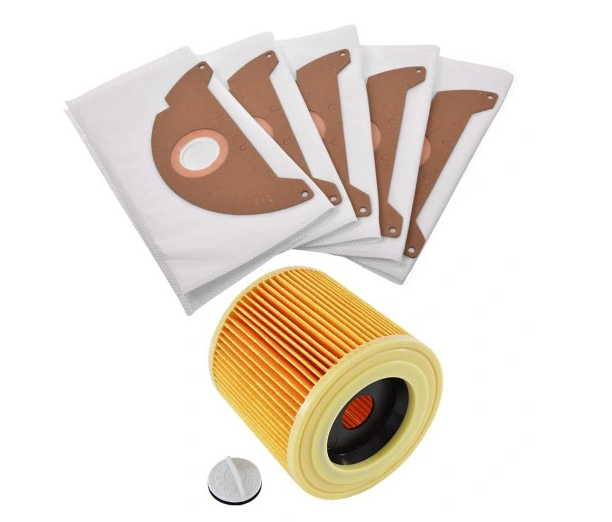 Комплект: Одноразовые флисовые мешки 5 шт и фильтр для пылесосов Karcher серий WD2, А, MV2
Комплект: Одноразовые флисовые мешки 5 шт и фильтр для пылесосов Karcher серий WD2, А, MV2