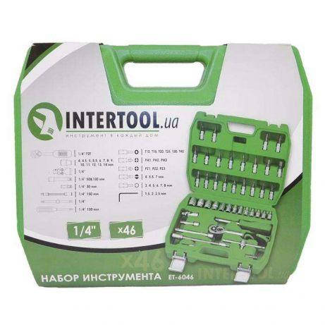 Набор инструментов 46ед. 1/4" Intertool ET-6046 Набір інструментів Ключи,головки,трещотка
Набор инструментов 46ед. 1/4" Intertool ET-6046 Набір інструментів Ключи,головки,трещотка