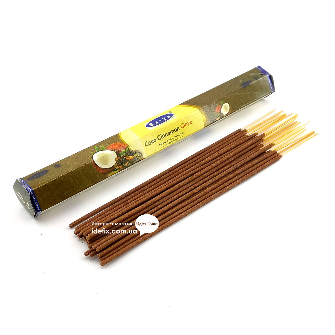 Благовоние Coco Cinnamon Clove Satya 20шт/уп. Аромапалочки Кокос Корица Гвоздика (34246)
Благовоние Coco Cinnamon Clove Satya 20шт/уп. Аромапалочки Кокос Корица Гвоздика (34246)