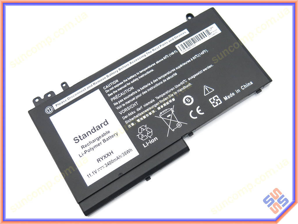 Батарея RYXXH для Dell Latitude 12 E5250, E5450, E5550, Latitude 11 3150, 3160, 3550 (11.1V 38Wh)
Батарея RYXXH для Dell Latitude 12 E5250, E5450, E5550, Latitude 11 3150, 3160, 3550 (11.1V 38Wh)