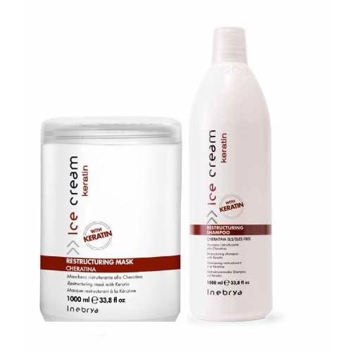 Восстанавливающий набор c кератином Inebrya Ice Cream Keratin Restructuring Kit 1000/1000 мл.
Восстанавливающий набор c кератином Inebrya Ice Cream Keratin Restructuring Kit 1000/1000 мл.