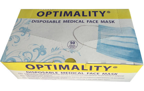 Маски медицинские трехслойные OPTIMALITY® на двух резинках (заушных петлях) 50 шт, Голубой
Маски медицинские трехслойные OPTIMALITY® на двух резинках (заушных петлях) 50 шт, Голубой