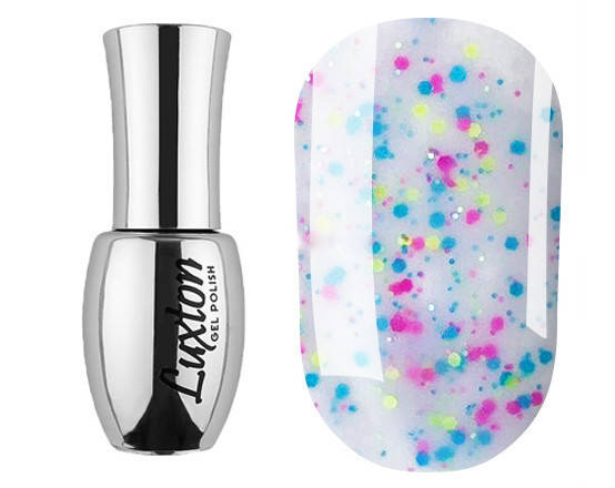 Гель-лак Luxton Confetti № 2 (прозрачно-синий с разноцветным конфетти), 10 мл 
Гель-лак Luxton Confetti № 2 (прозрачно-синий с разноцветным конфетти), 10 мл