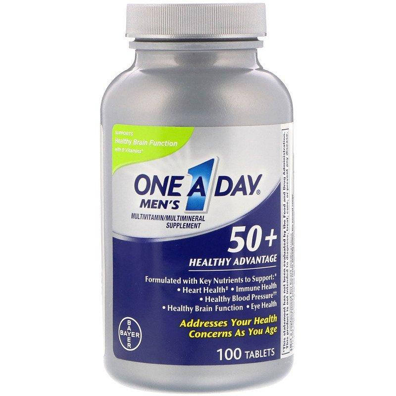 Bayer One-A-Day Men's 50+ Healthy Advantage мультивитаминная/мультиминеральная добавка 100 таблеток
Bayer One-A-Day Men's 50+ Healthy Advantage мультивитаминная/мультиминеральная добавка 100 таблеток