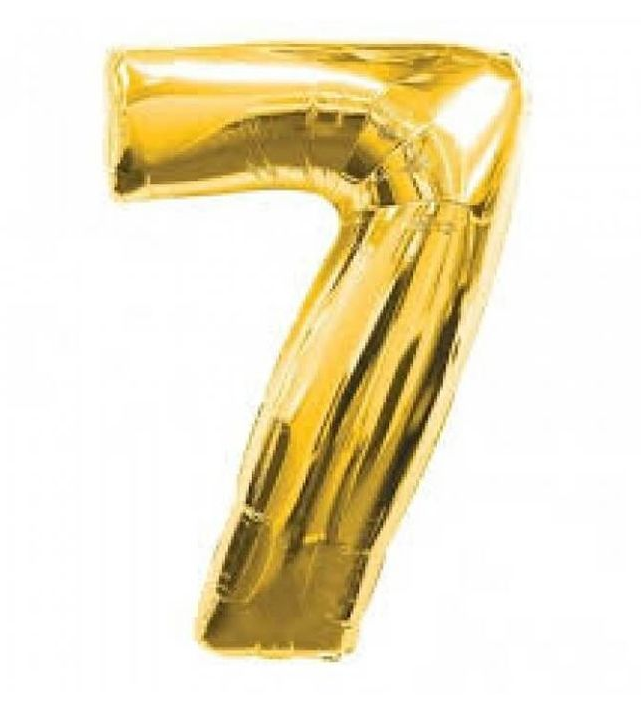 Фольгированная цифра "7", ЗОЛОТО - 70 см (32 дюйма) 
Фольгированная цифра "7", ЗОЛОТО - 70 см (32 дюйма)