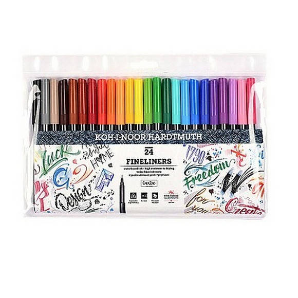 Набор цветных линеров "Koh-I-Noor" 7770", 24шт., Разные цвета
Набор цветных линеров "Koh-I-Noor" 7770", 24шт., Разные цвета