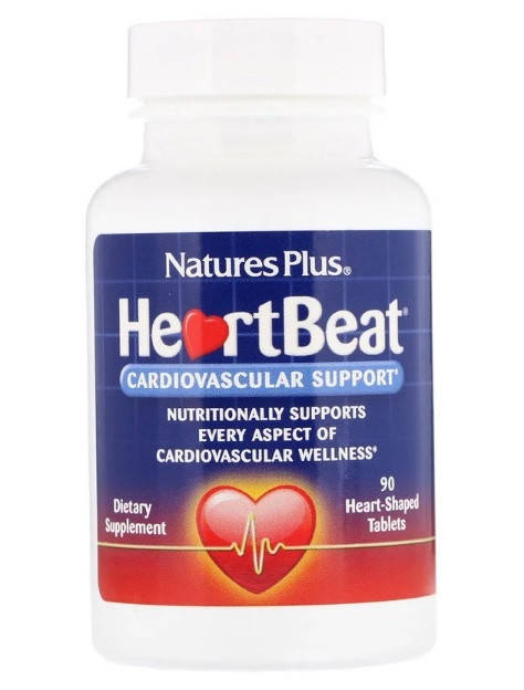Nature's Plus, HeartBeat, поддержка сердечно-сосудистой системы, 90 таблеток в форме сердца
Nature's Plus, HeartBeat, поддержка сердечно-сосудистой системы, 90 таблеток в форме сердца