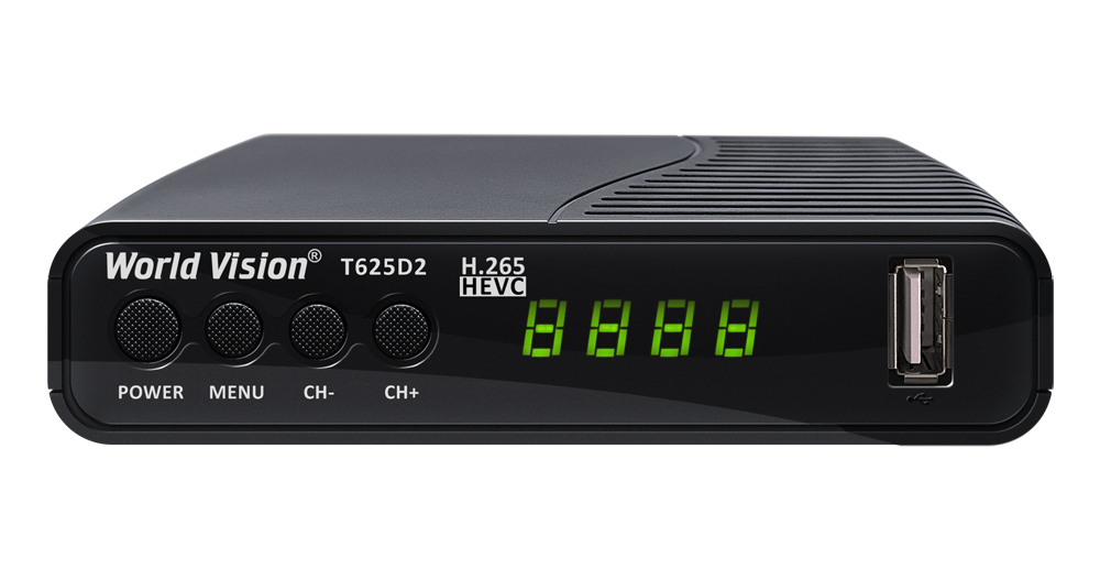 World Vision T625D2 H.265 Т2 Тюнер DVB-T2/C с интернет приложениями YouTube, Megogo, IPTV, Stalker, DLNA
World Vision T625D2 H.265 Т2 Тюнер DVB-T2/C с интернет приложениями YouTube, Megogo, IPTV, Stalker, DLNA