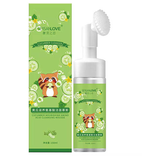 Пенка-мусс для умывания SERSANLOVE Cucumber Amino Acid Cleanser Mousse с экстрактом огурца 150 мл
Пенка-мусс для умывания SERSANLOVE Cucumber Amino Acid Cleanser Mousse с экстрактом огурца 150 мл