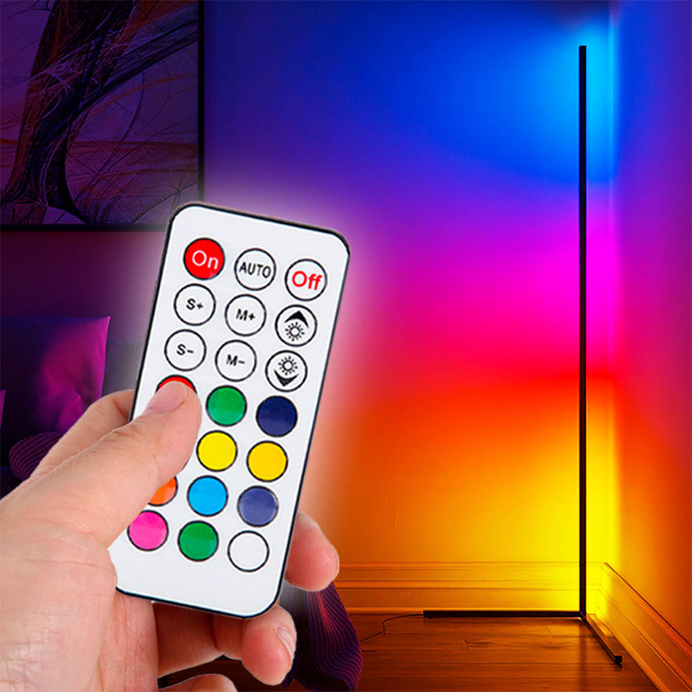Угловой LED торшер разноцветный с подсветкой и пультом 140 см / Напольная RGB стойка светодиодная
Угловой LED торшер разноцветный с подсветкой и пультом 140 см / Напольная RGB стойка светодиодная