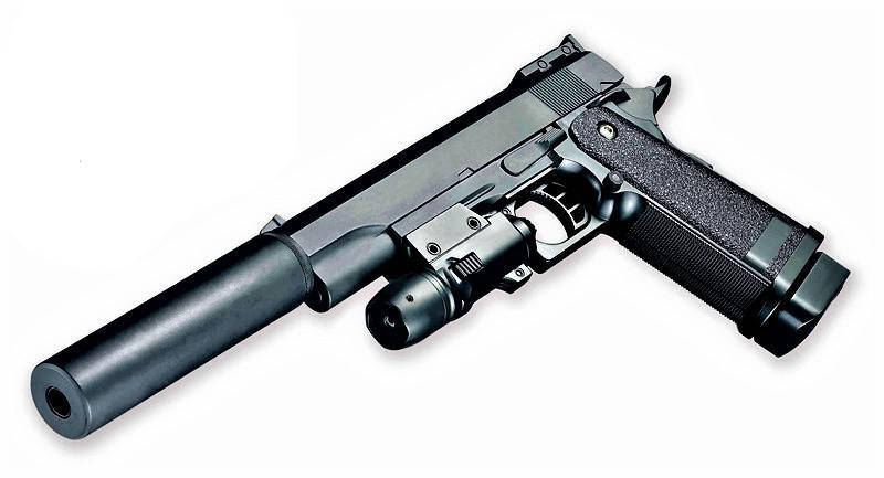 G6A Страйкбольный пистолет Galaxy Colt M1911 Hi-Capa с глушителем и прицелом металл черный
G6A Страйкбольный пистолет Galaxy Colt M1911 Hi-Capa с глушителем и прицелом металл черный