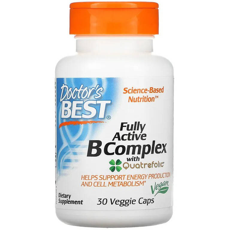 Комплекс витаминов группы В, Doctor's Best "Fully Active B Complex with Quatrefolic" (30 капсул)
Комплекс витаминов группы В, Doctor's Best "Fully Active B Complex with Quatrefolic" (30 капсул)