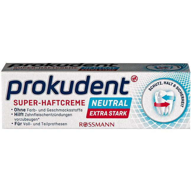Prokudent Super-Haftcreme neutral - Крем для фиксации зубных протезов нейтральный вкус, 40 г
Prokudent Super-Haftcreme neutral - Крем для фиксации зубных протезов нейтральный вкус, 40 г