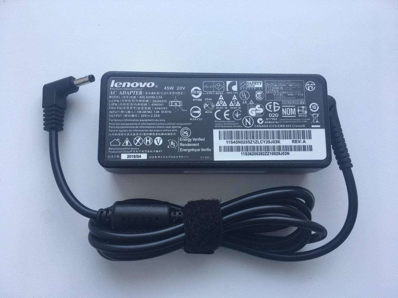 Зарядка ,блок питания для ноутбука Lenovo 20V 2.25A 45W 4.0*1.7 
Зарядка ,блок питания для ноутбука Lenovo 20V 2.25A 45W 4.0*1.7