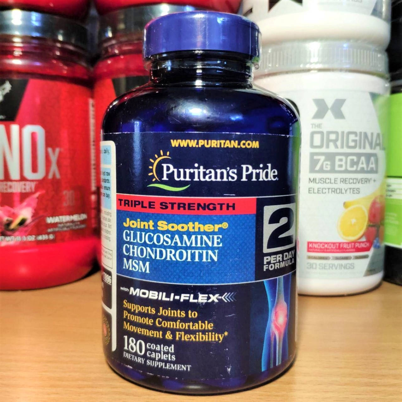 Puritan's Pride Triple Strength Glucosamine Chondroitin MSM 180 cap хондропротектор для суставов и связок
Puritan's Pride Triple Strength Glucosamine Chondroitin MSM 180 cap хондропротектор для суставов и связок