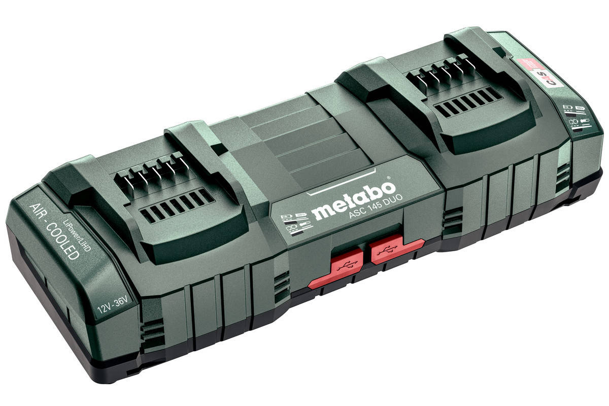 Двойное быстрозарядное устройство Metabo ASC 145 DUO, 12–36 В, «AIR COOLED» ЕС (627495000)
Двойное быстрозарядное устройство Metabo ASC 145 DUO, 12–36 В, «AIR COOLED» ЕС (627495000)