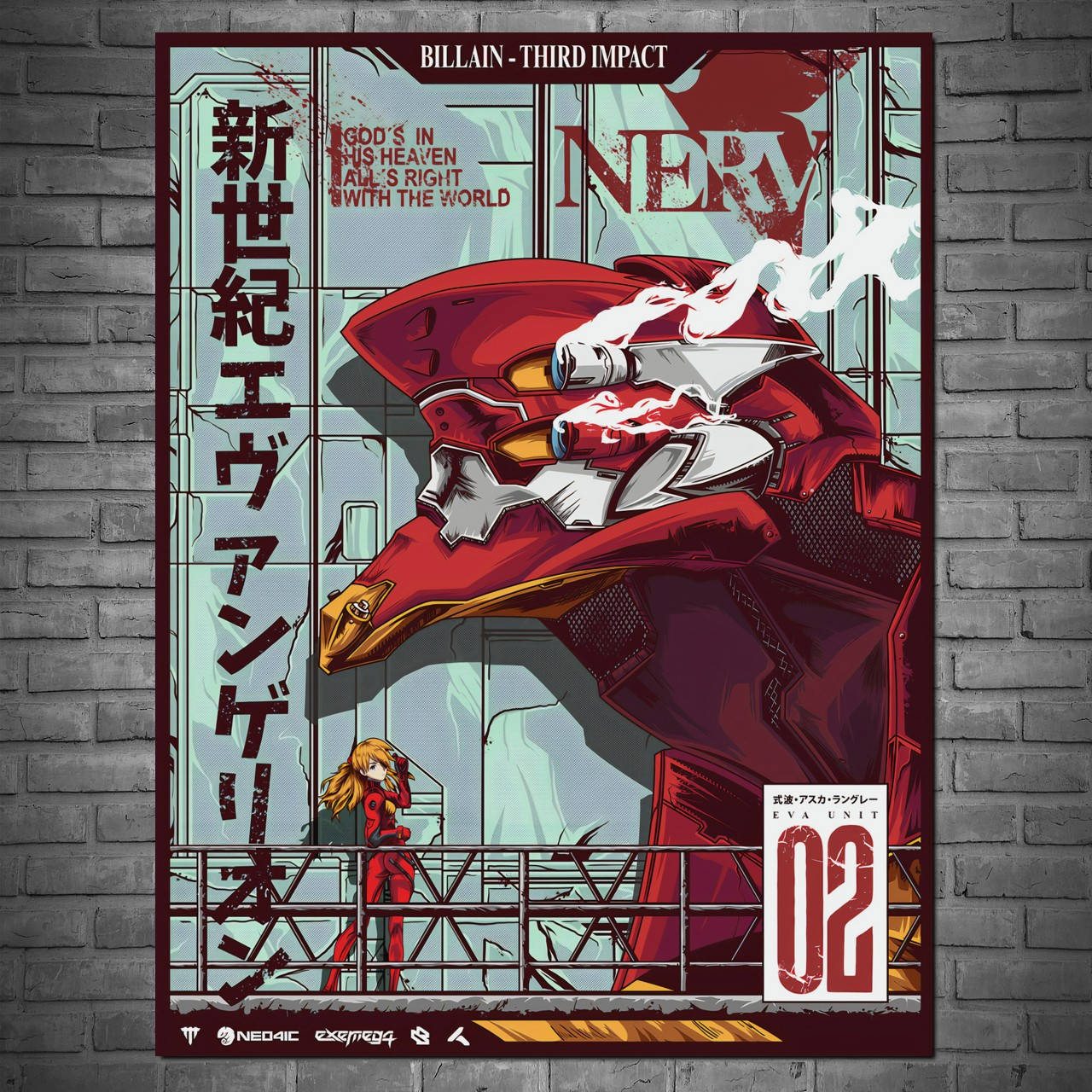 Плакат "Евангелион, Neon Genesis Evangelion, EVA Unit 02" (артикул 5034) 42, Полуглянец, 32
Плакат "Евангелион, Neon Genesis Evangelion, EVA Unit 02" (артикул 5034) 42, Полуглянец, 32