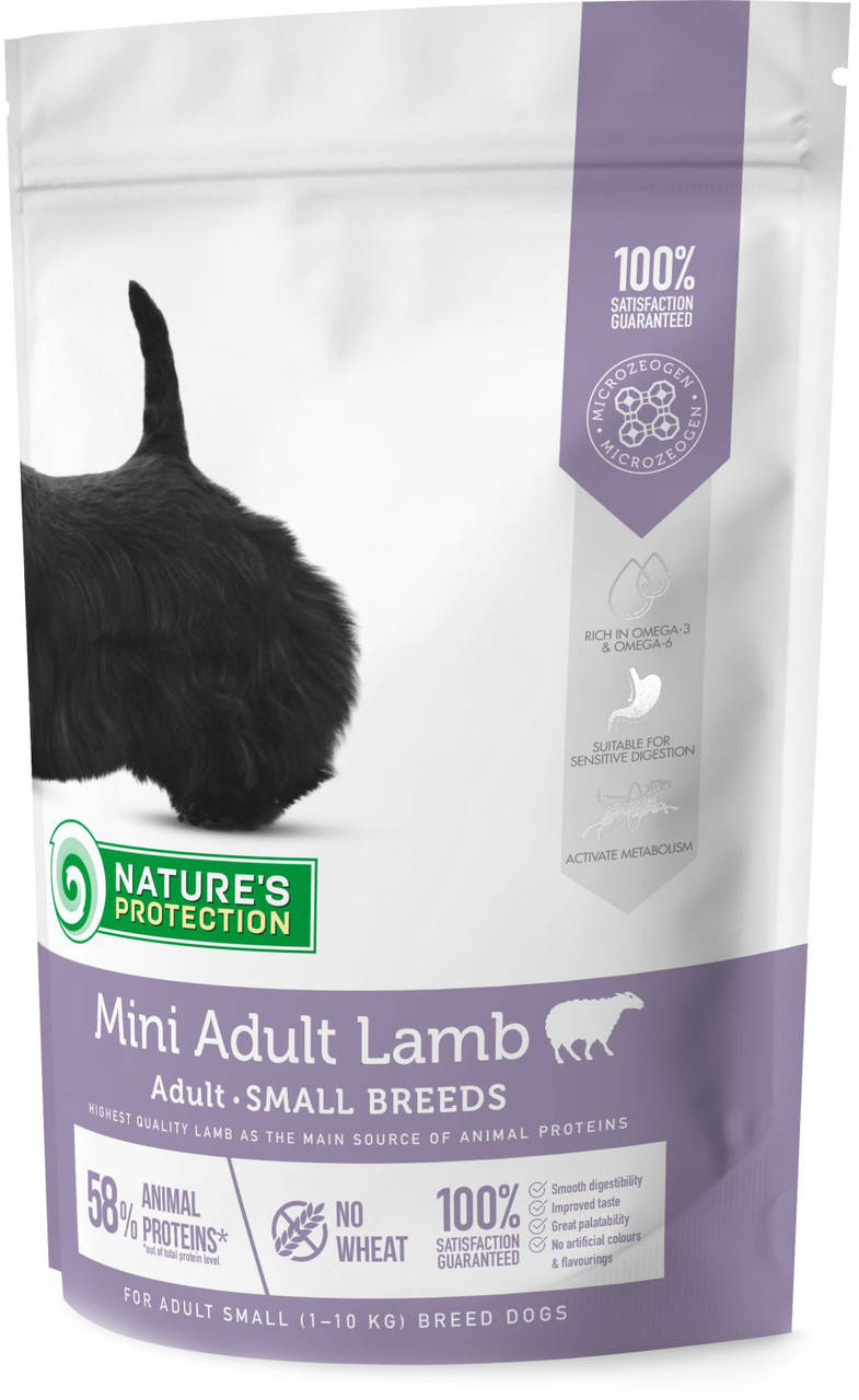 Сухой корм для собак Nature's Protection Mini Adult Lamb Small breeds 500 г (00-00030930) (4771317457332)
Сухой корм для собак Nature's Protection Mini Adult Lamb Small breeds 500 г (00-00030930) (4771317457332)