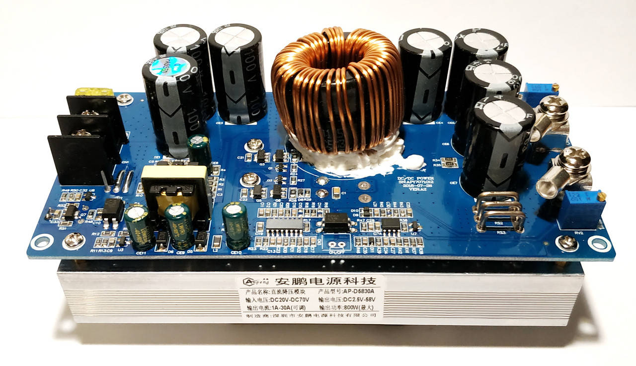 DC-DC AP-D5830A 30A 20-70V > 2.5-58V понижающий преобразователь стабилизатор драйвер 800W
DC-DC AP-D5830A 30A 20-70V > 2.5-58V понижающий преобразователь стабилизатор драйвер 800W