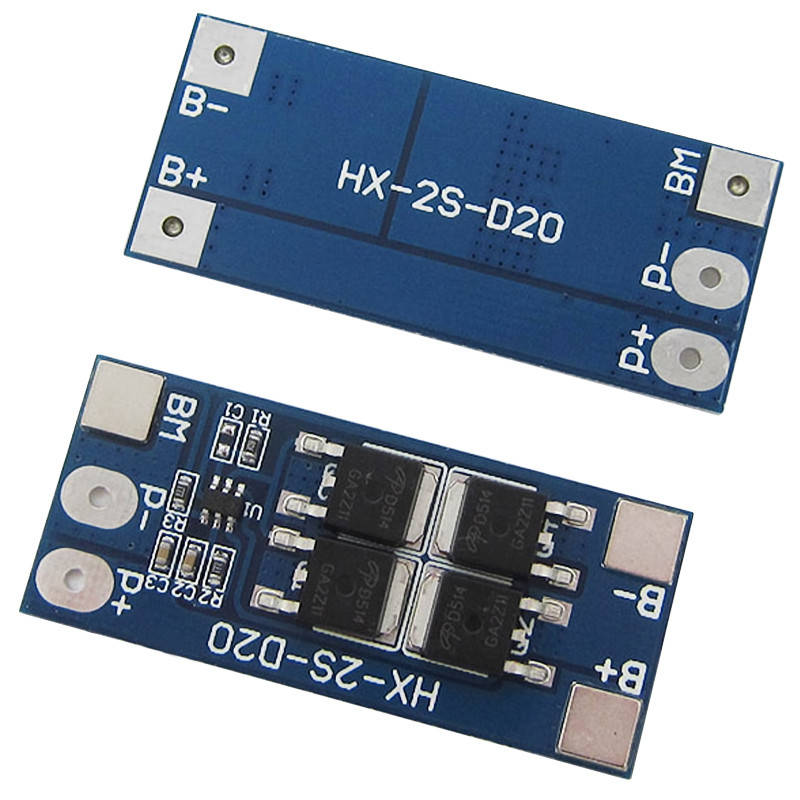 BMS контроллер заряда-разряда для 2-х Li-Ion аккумуляторов 18650 HX-2S-D20 13/20A 7.4V
BMS контроллер заряда-разряда для 2-х Li-Ion аккумуляторов 18650 HX-2S-D20 13/20A 7.4V