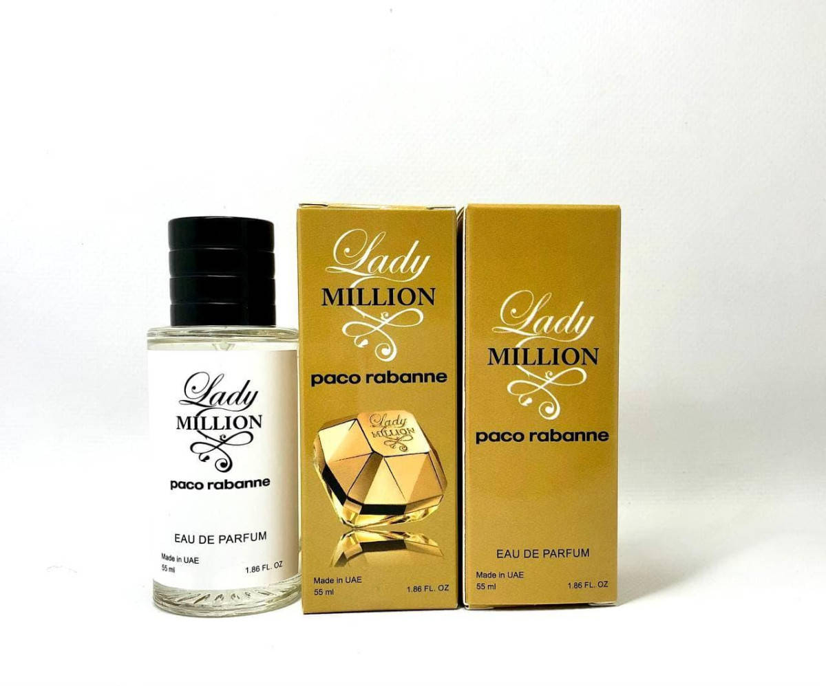 Парфюмированная вода женская Paco Rabanne Lady Million (Пако Рабанн Леди Миллион) - UAE Tester 55ml
Парфюмированная вода женская Paco Rabanne Lady Million (Пако Рабанн Леди Миллион) - UAE Tester 55ml