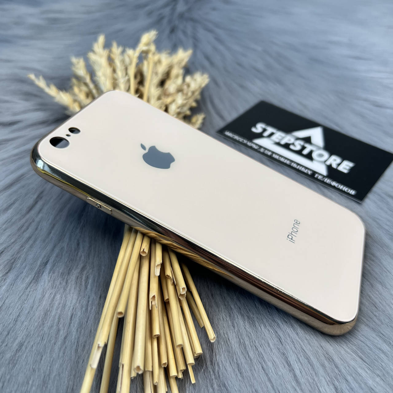 Чехол Glass Case для Iphone 6 / 6s стеклянный противоударный хромированый силиконовый ободок Золотой
Чехол Glass Case для Iphone 6 / 6s стеклянный противоударный хромированый силиконовый ободок Золотой