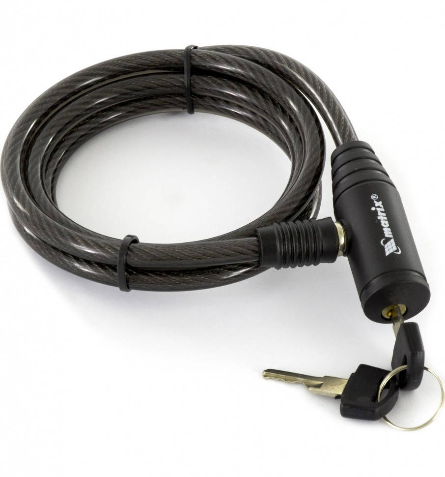 Замок велосипедный тросовый универсальный, 8 х 1200 мм. MTX 918169 
Замок велосипедный тросовый универсальный, 8 х 1200 мм. MTX 918169