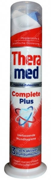 Зубная паста терамед Theramed Complete Plus 100мл с дозатором от кариеса с фтором Германия
Зубная паста терамед Theramed Complete Plus 100мл с дозатором от кариеса с фтором Германия
