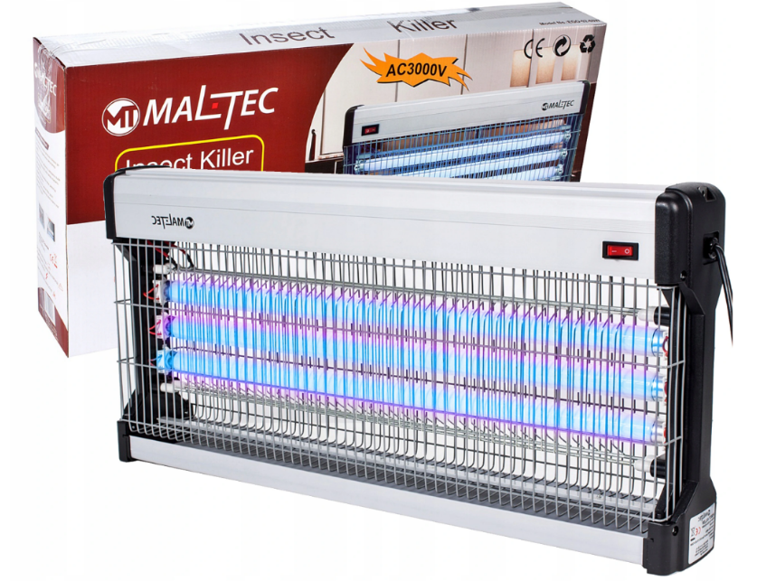 Мощный уничтожитель насекомых (200м2) Maltec EGO-02-60W (3x20W) 3000Вт, 220В, Польша, мухоловка 
Мощный уничтожитель насекомых (200м2) Maltec EGO-02-60W (3x20W) 3000Вт, 220В, Польша, мухоловка